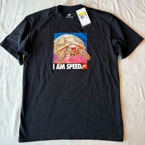 Nike Black 'I Am Speed' Turtle Graphic Men's T-Shirt Adult Small Loose Fit